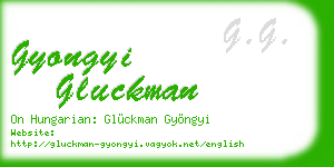 gyongyi gluckman business card